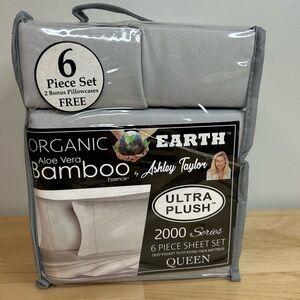 Modern Gray Queen Bamboo Sheet Set 6pc Ultra Plush 2000 NWT